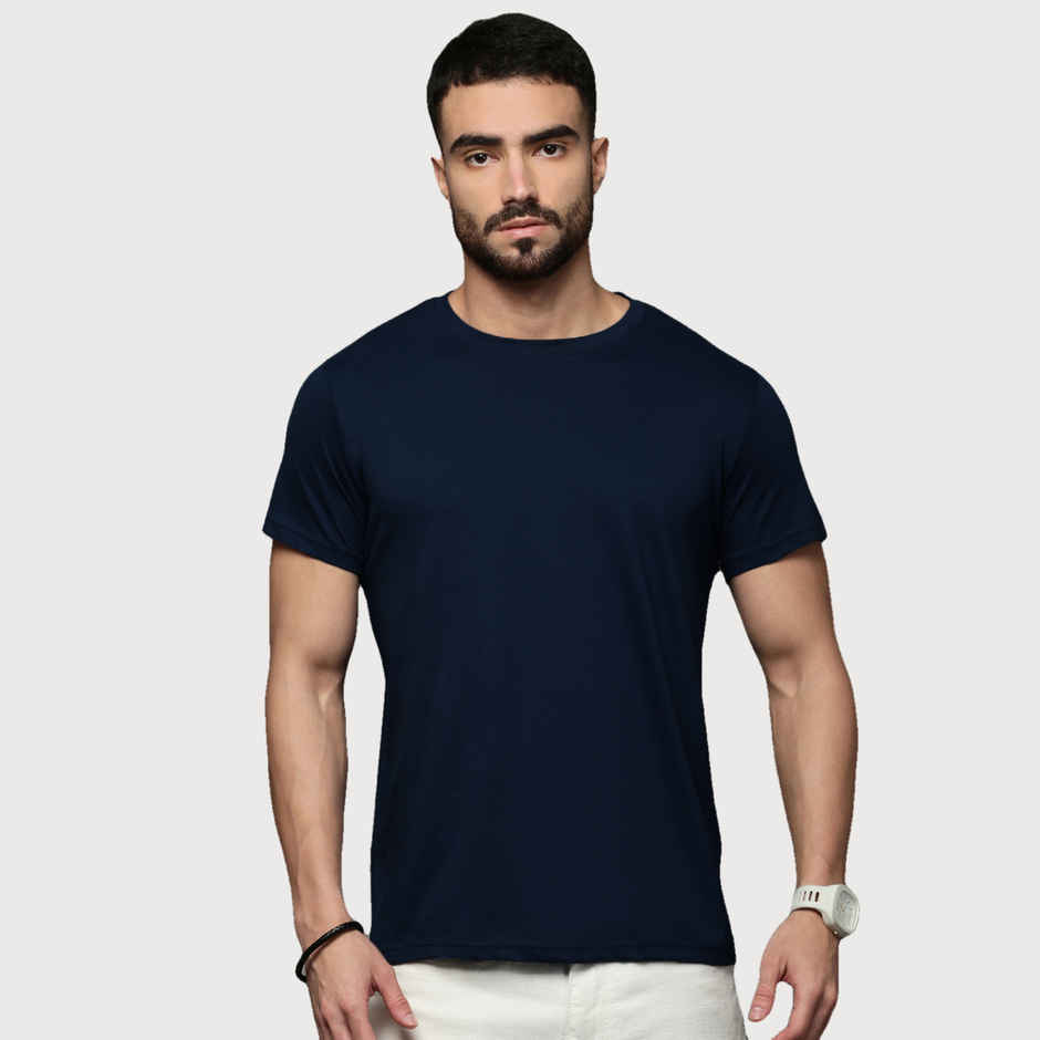 ACTIMAXX Men's Where Comfort Meets Performance Cozi Round Neck T-Shirt | Navy - L