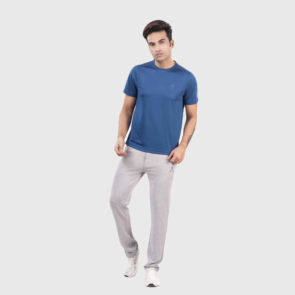 Actimaxx Men's Solid Round Neck Chest Logo Dri-Fit T-shirt | Colour May Vary - L