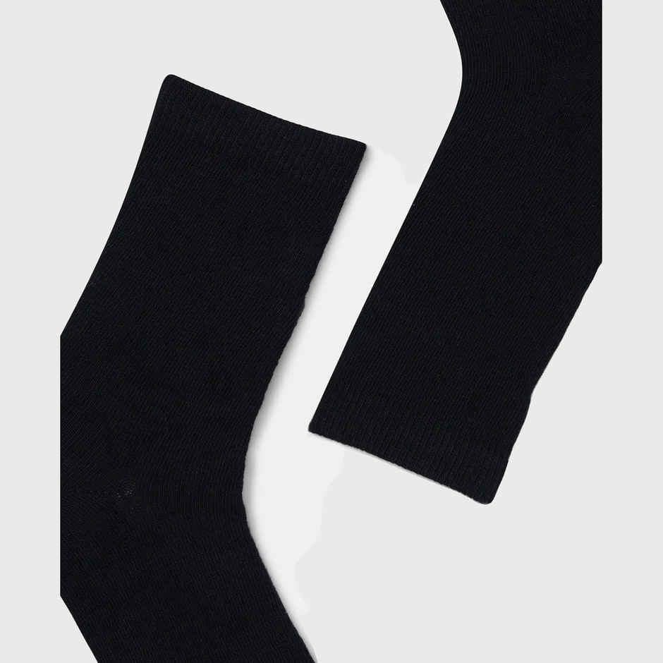 Jockey Unisex Kid's Solid Cotton Calf Socks | Black | 7 - 8 years