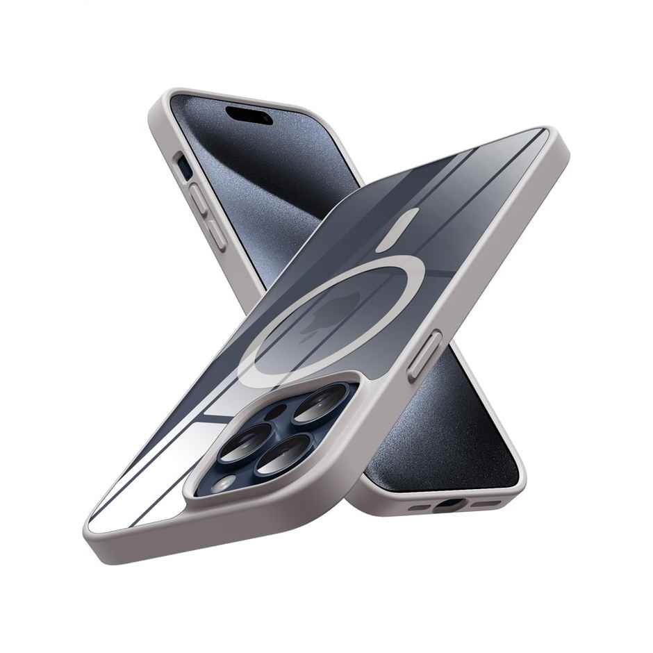 ExpressB For iPhone 15 Pro Case Thin Matte Anti-Scratch For Magsafe Shockproof Protection - Grey