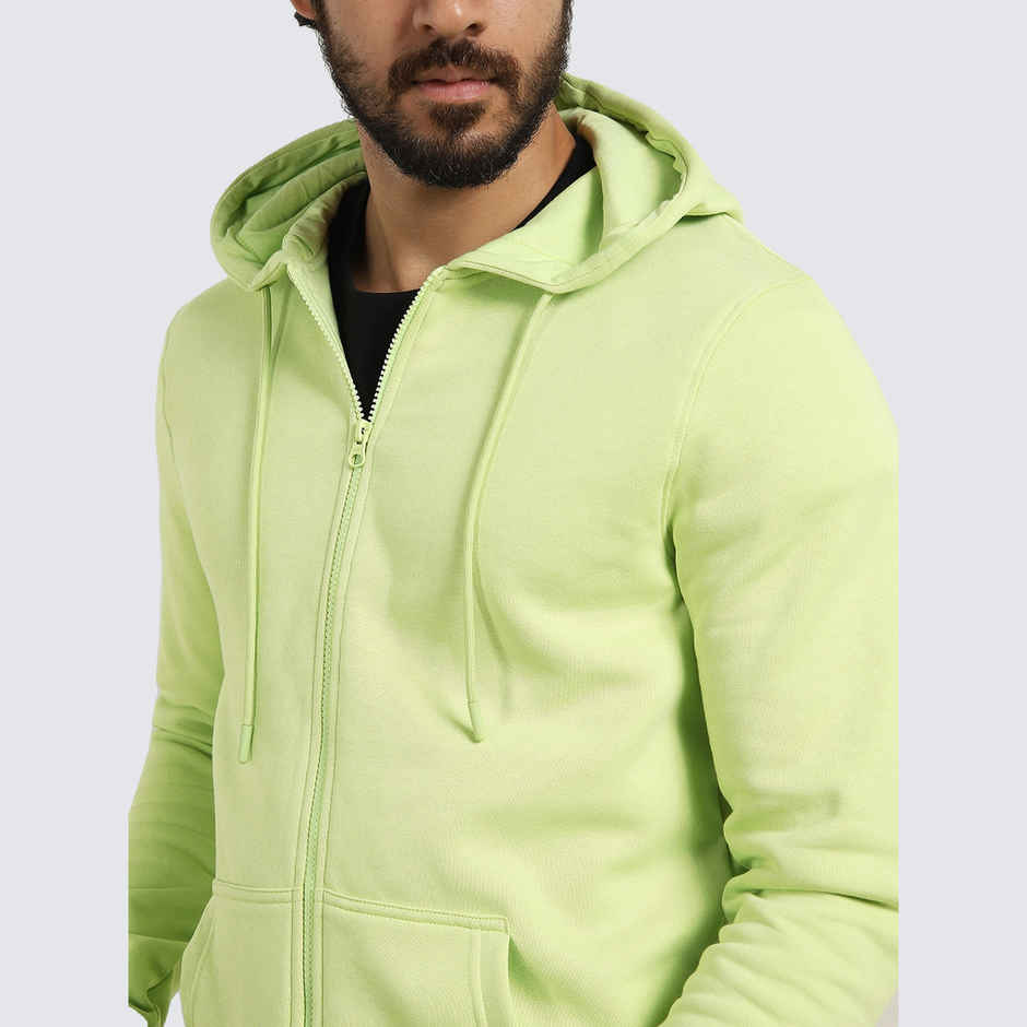 Nobero Men's Zipper Hoodie | Cool Matcha - S