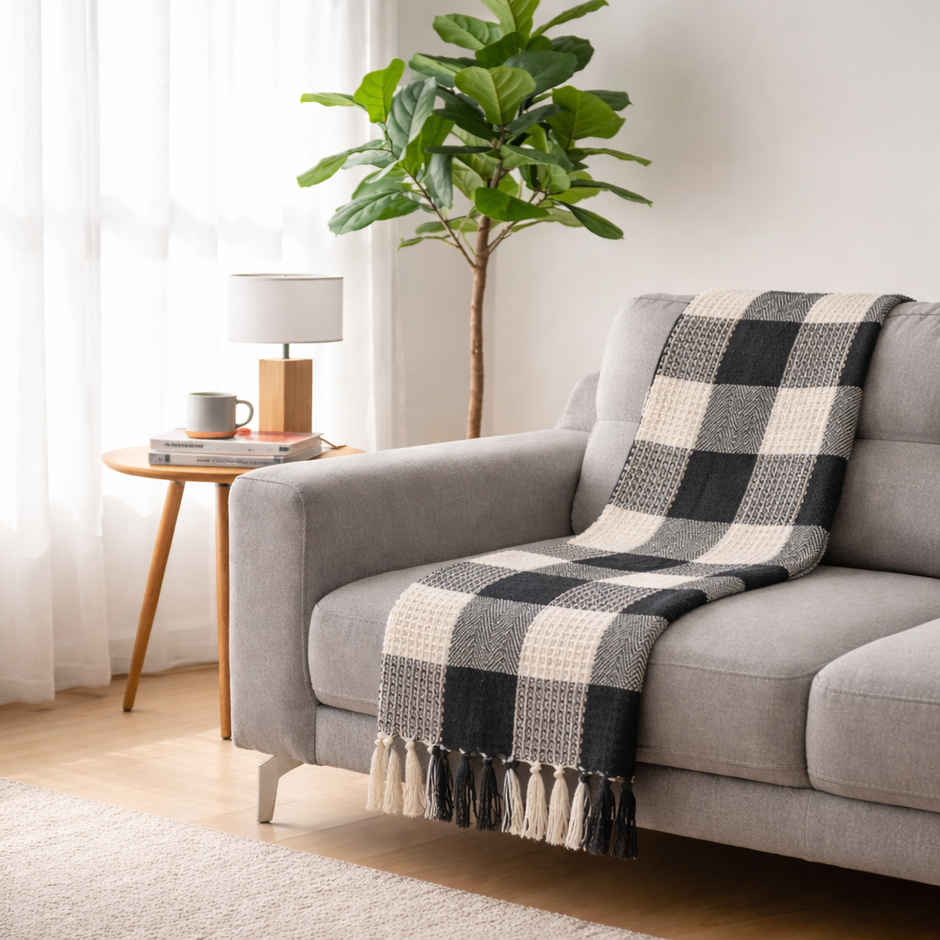 Elegant Weavers Sepia Throw