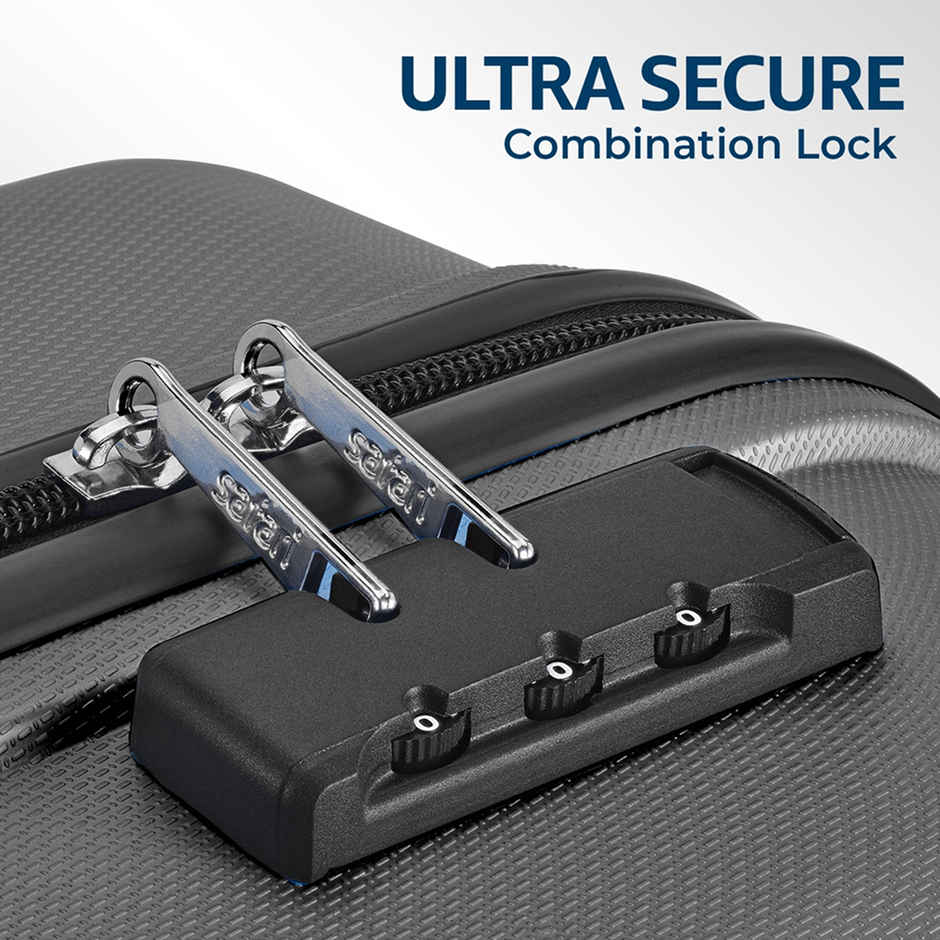 Safari Solid PP 105 L Telescopic Cabin Trolley Bag | Dark Grey 