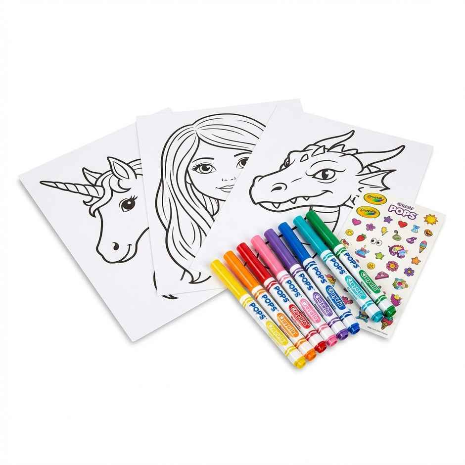 Crayola POPs 3D Kids Art Set, Mystical, Coloring Book Alternative, Gift for Girls & Boys, Ages 5+