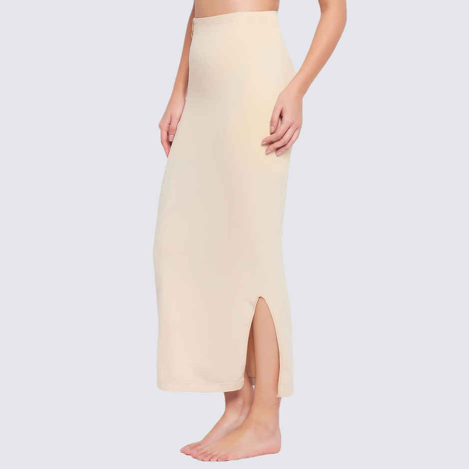 Clovia Saree Shapewear Petticoat With Drawstring (Beige - S)
