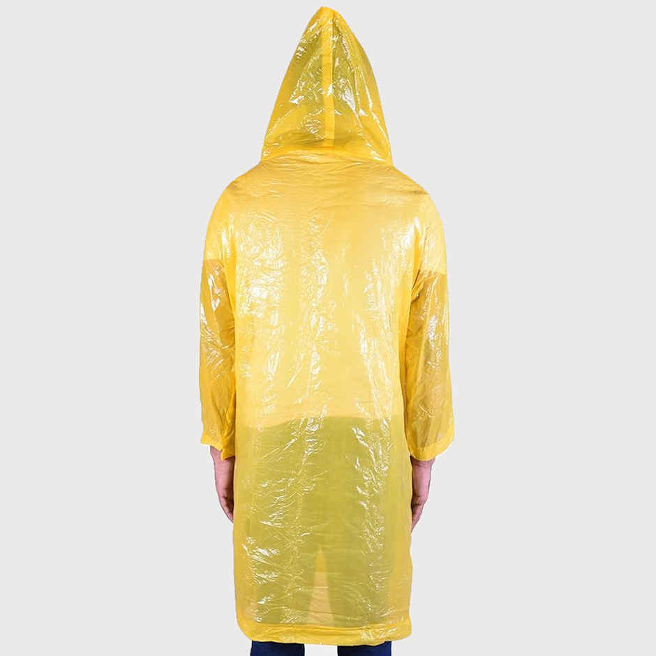 Fendo Disposable Unisex Poncho - Yellow (Free Size)