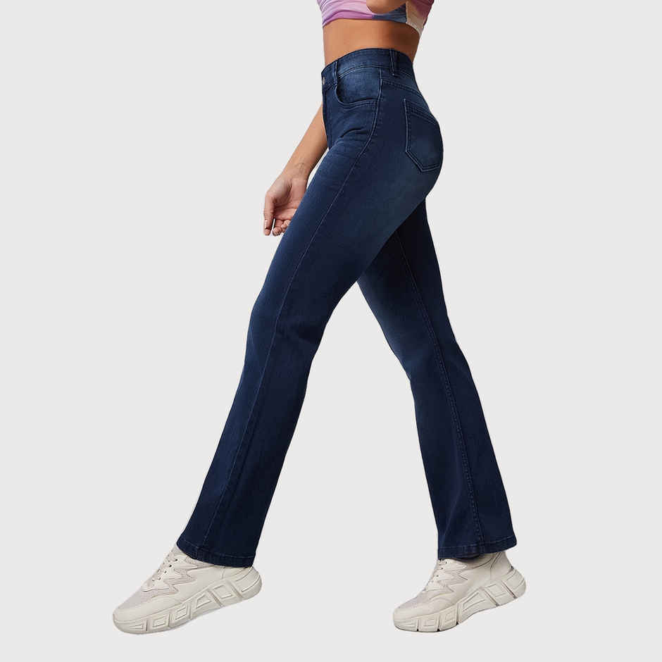 Miss Chase Women s Love Redemption Wide Leg Jeans | Navy Blue | 30