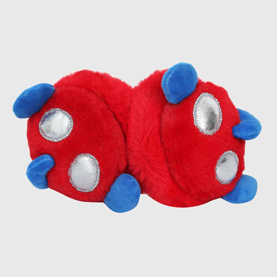 Fabseasons Unisex Solid Faux Fur Ear Muffs | Red - Free Size