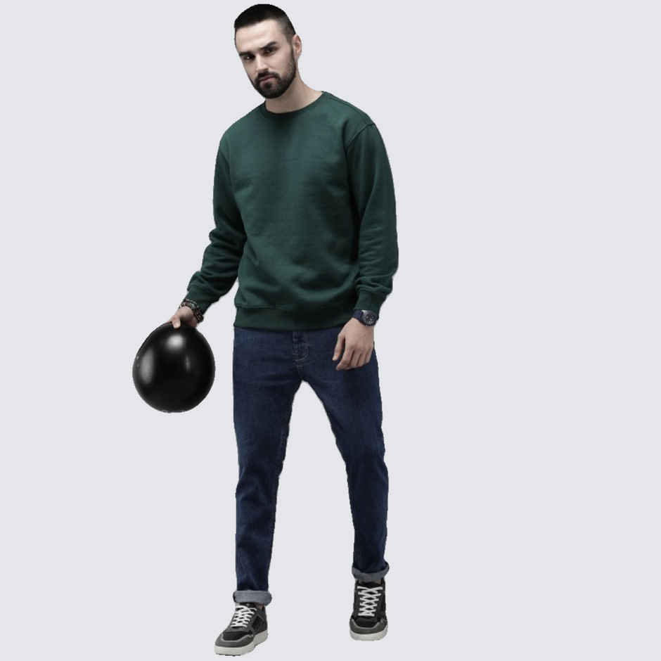 Outlaws Men's Cotton Rich Premium Sweatshirt | Olive - XL