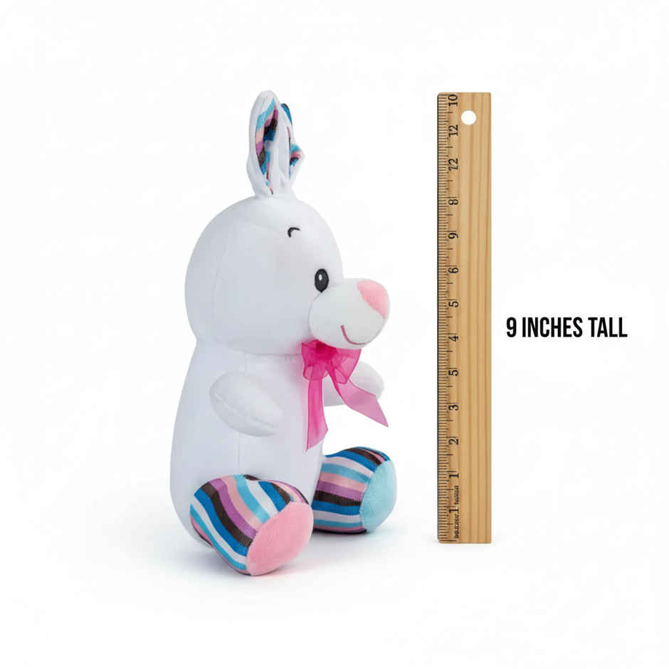 DearJoy Playful Bunny Soft Toy White 25 cm