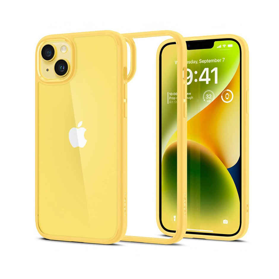 Spigen Ultra Hybrid Back Cover Case Compatible with iPhone 14 (TPU + Poly Carbonate | Crystal Clear)
