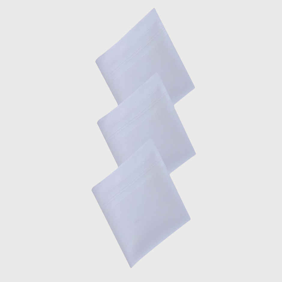 Dollar Men's Striped Cotton Handkerchief | White