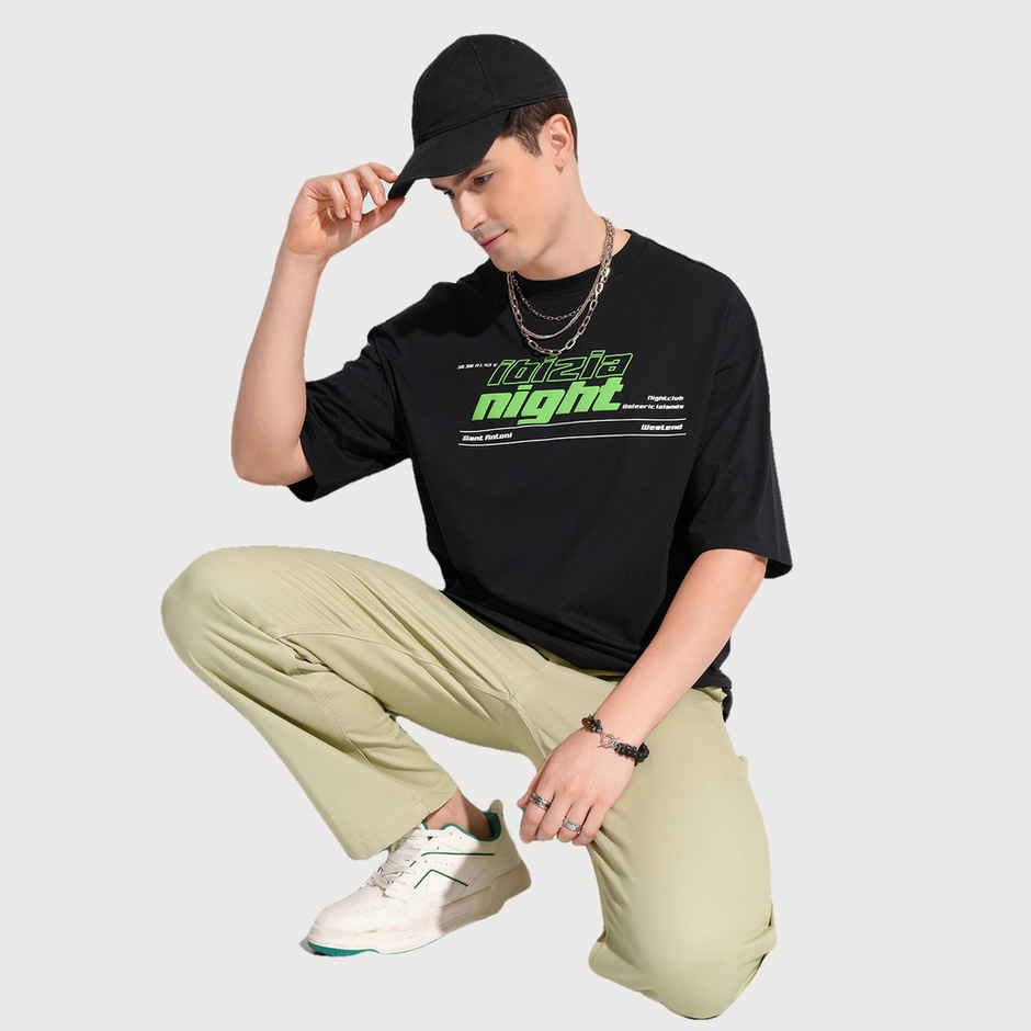 HIGHLANDER Men's Printed T-shirt | Black - XL