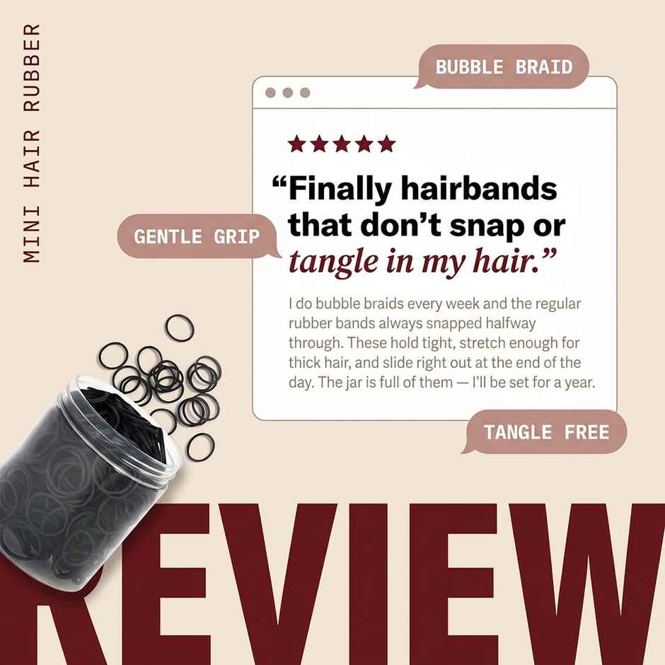 Multibrite Small Elastic Hair Ties | Black