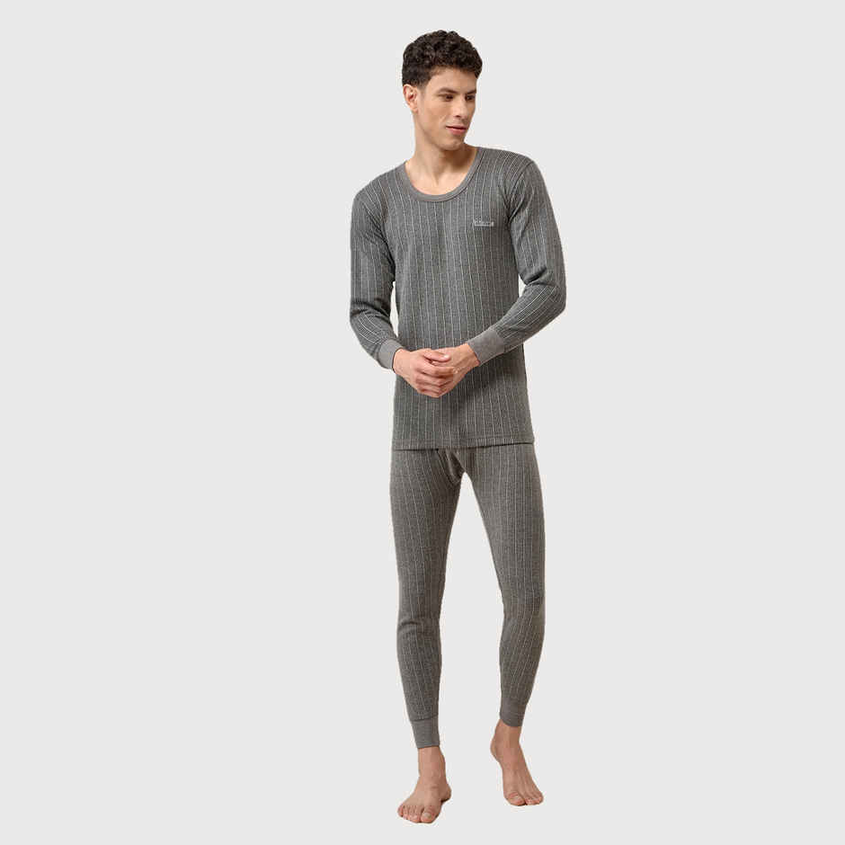 Lux Inferno Thermal Top And Bottom Set For Men | Charcoal | 80 | S