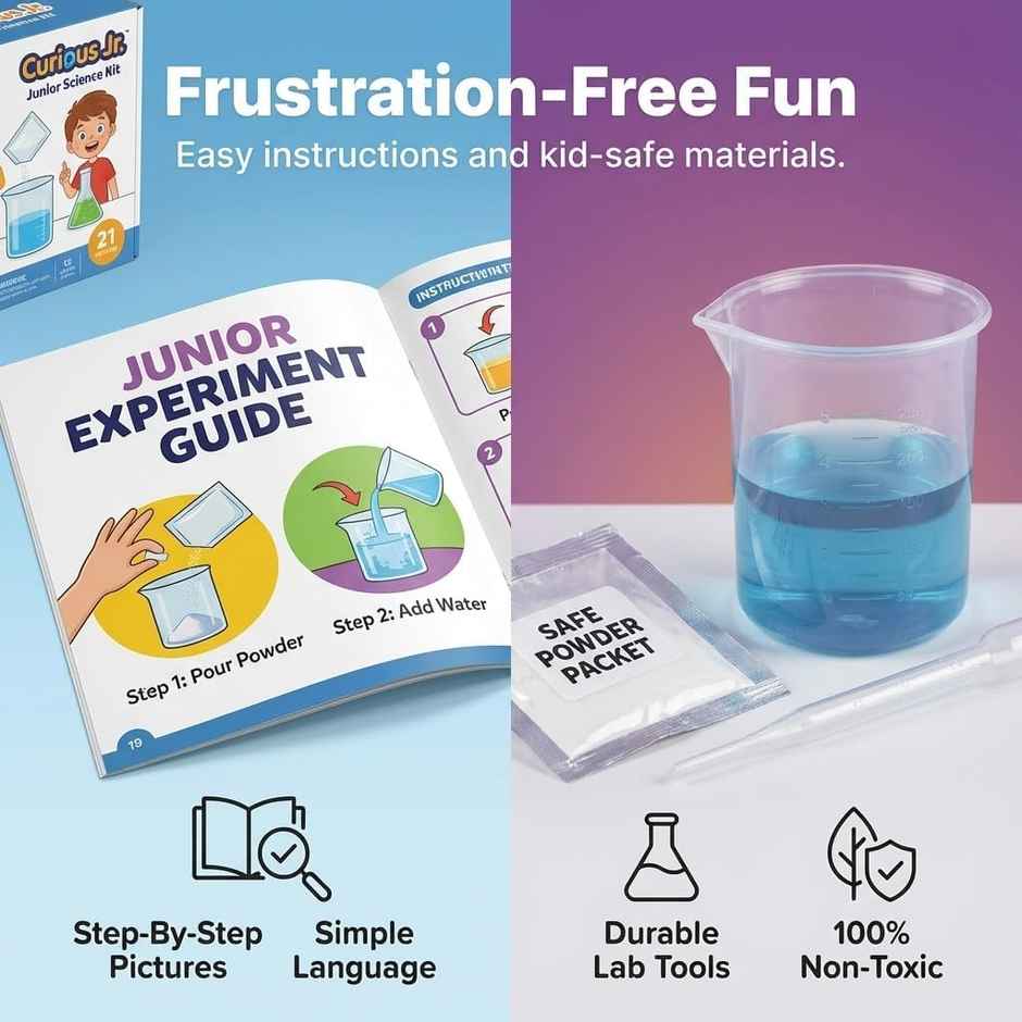 Physics Wallah Junior Science Kit for Kids | Age 4 | 14 Years | 50+ Color|Craft Tests And More