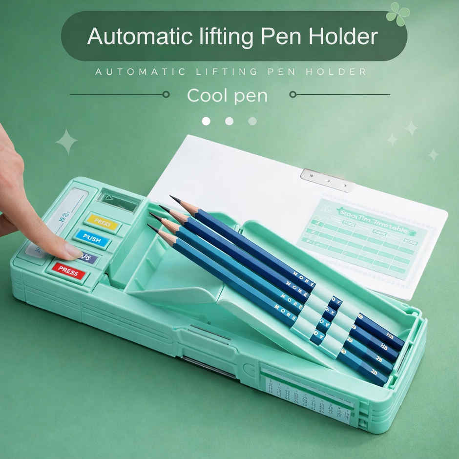 Fablue Dinosaur Pencil Box with Magnetic Lock | Green
