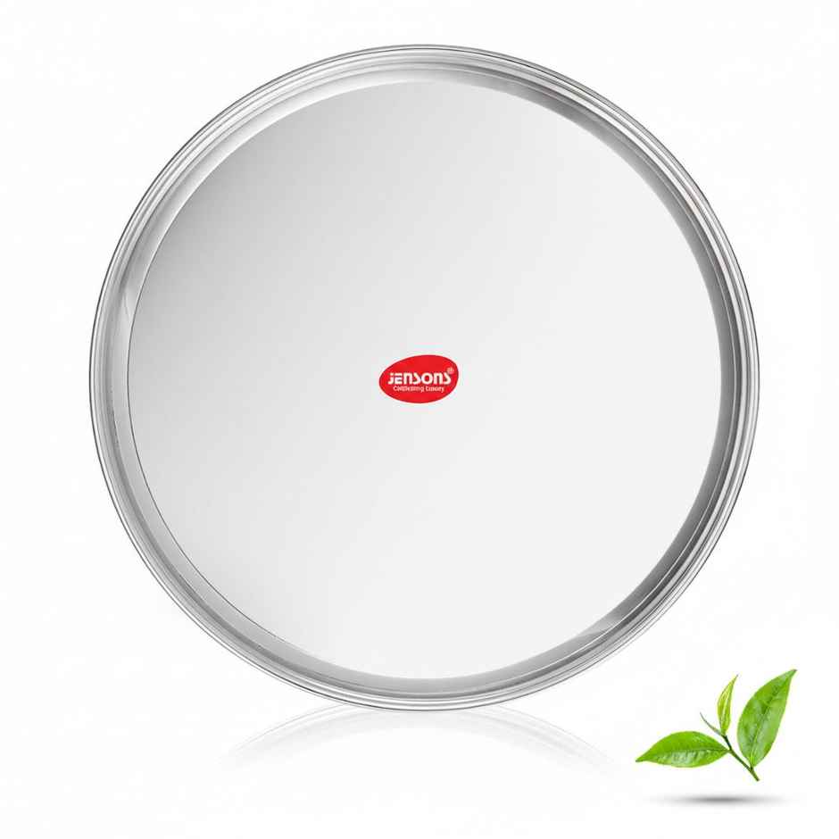 Jensons Stainless Steel Thali, 17.5 cm, Elegant Round Plate Durable Food Grade Material