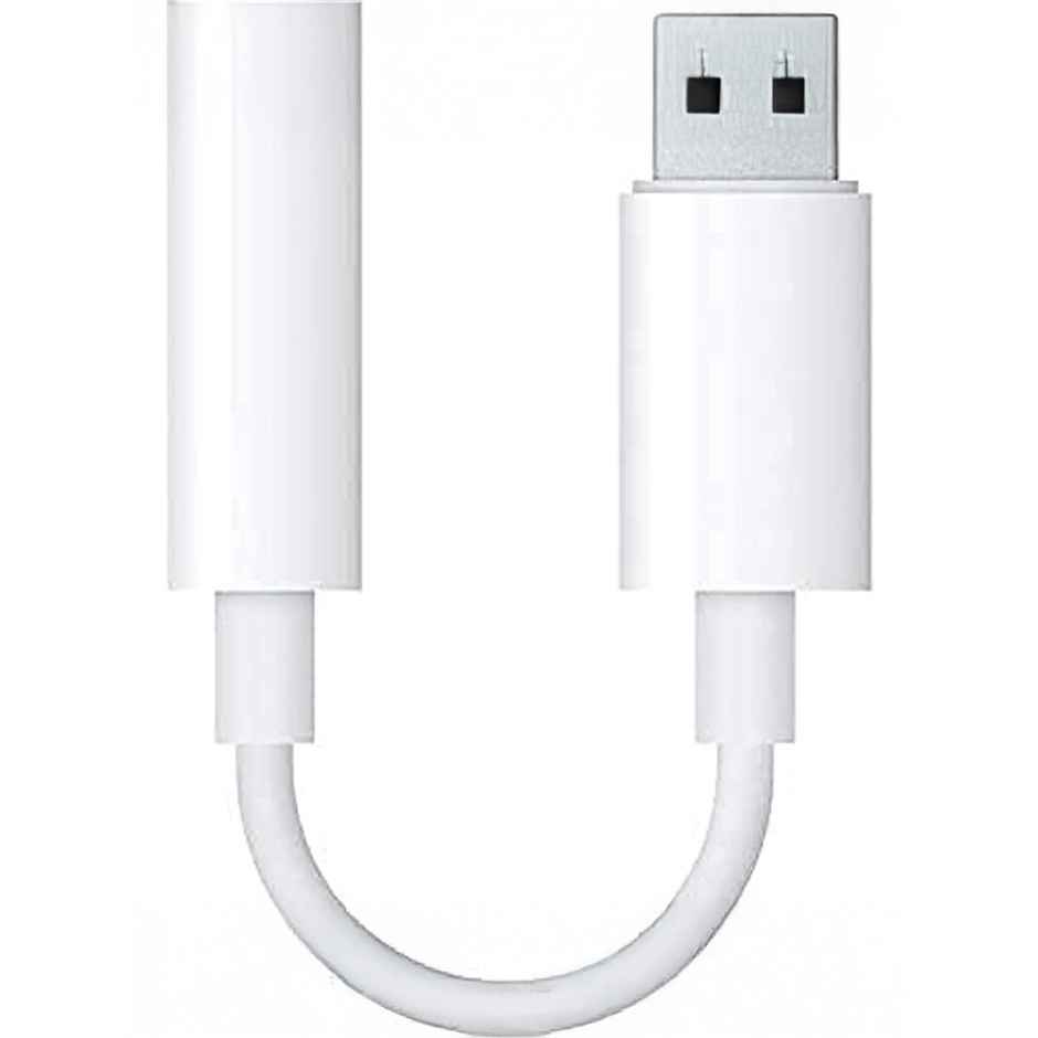 Sounce 3.5mm Audio Adapter with Music Control and Calling for iPhone XS|XR|8|7|6|iPad | White