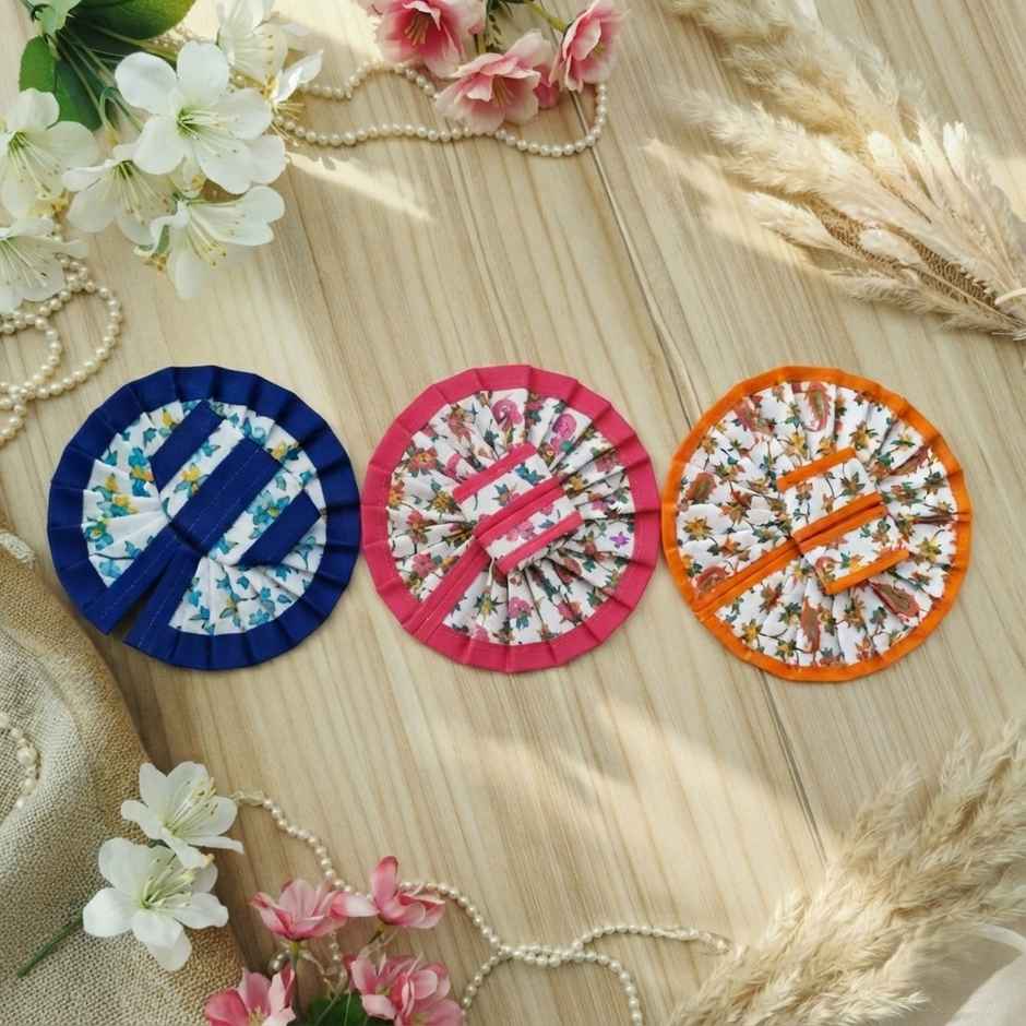 Gullak Laddu Gopal Bright Printed Gherdar Poshak | Assorted Colours | Size 1