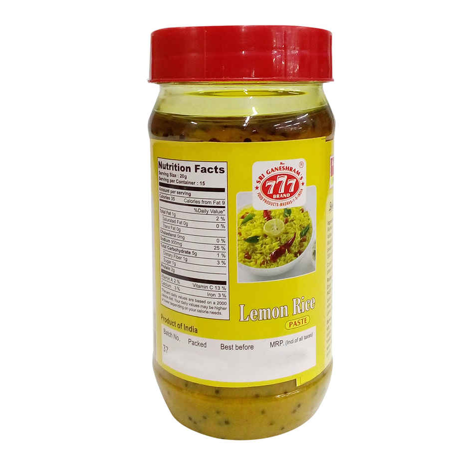 777 Lemon Rice Paste Glass Bottle
