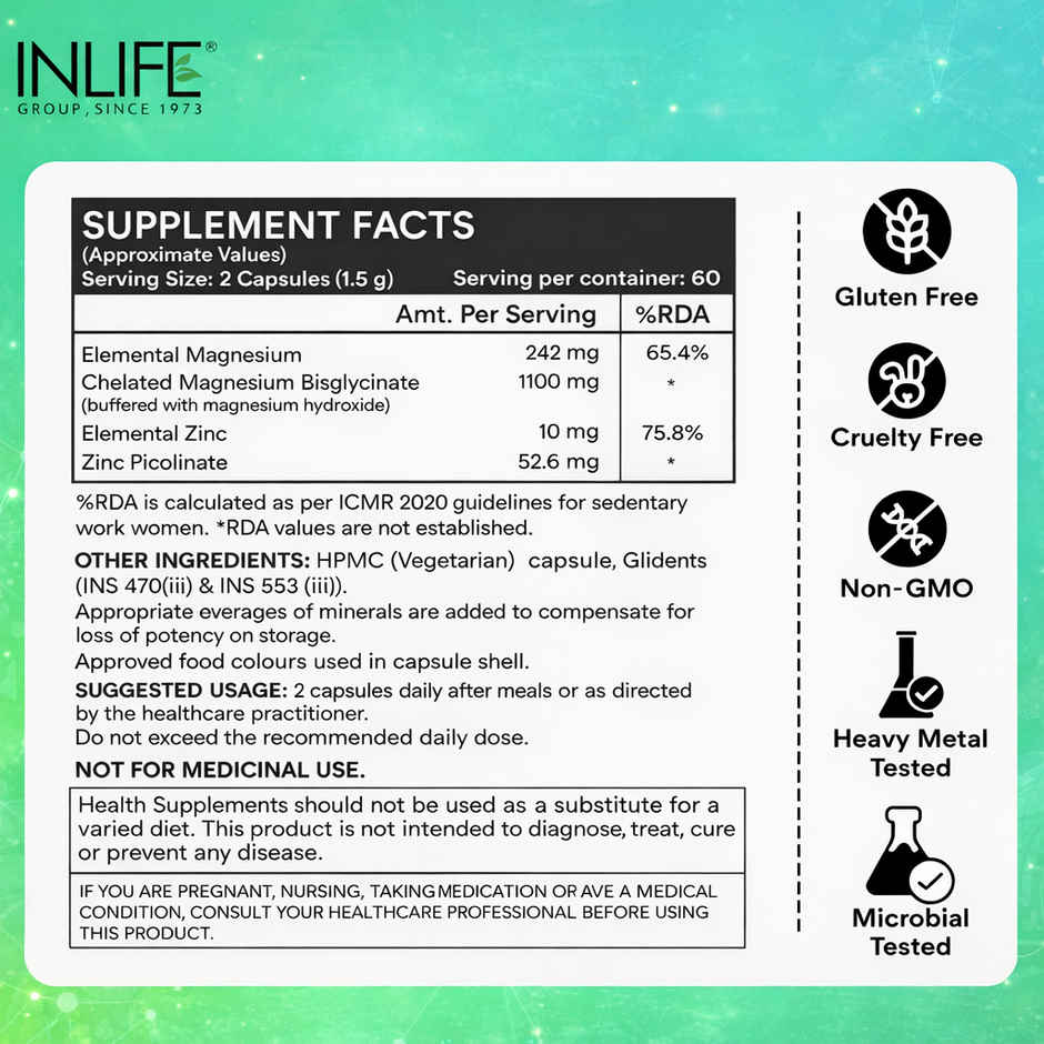 Inlife Magnesium Glycinate with Zinc Picolinate