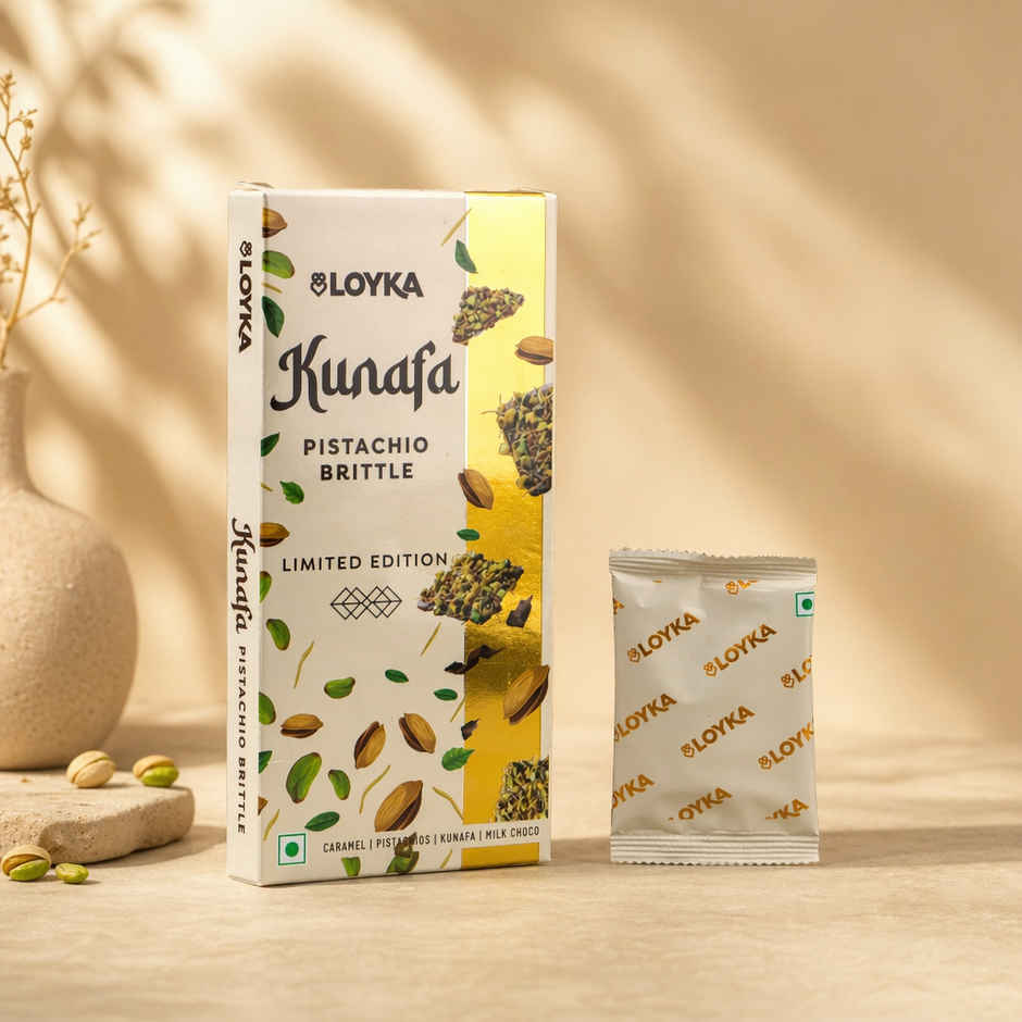 Loyka Kunafa Pistachio Premium Brittle With Caramel, Pistachio & Kunafa Crunch