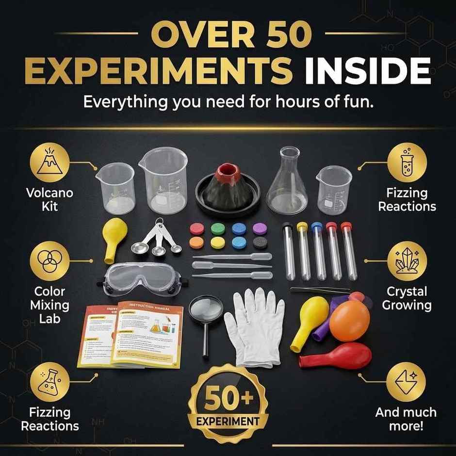 Physics Wallah Junior Science Kit for Kids | Age 4 | 14 Years | 50+ Color|Craft Tests And More