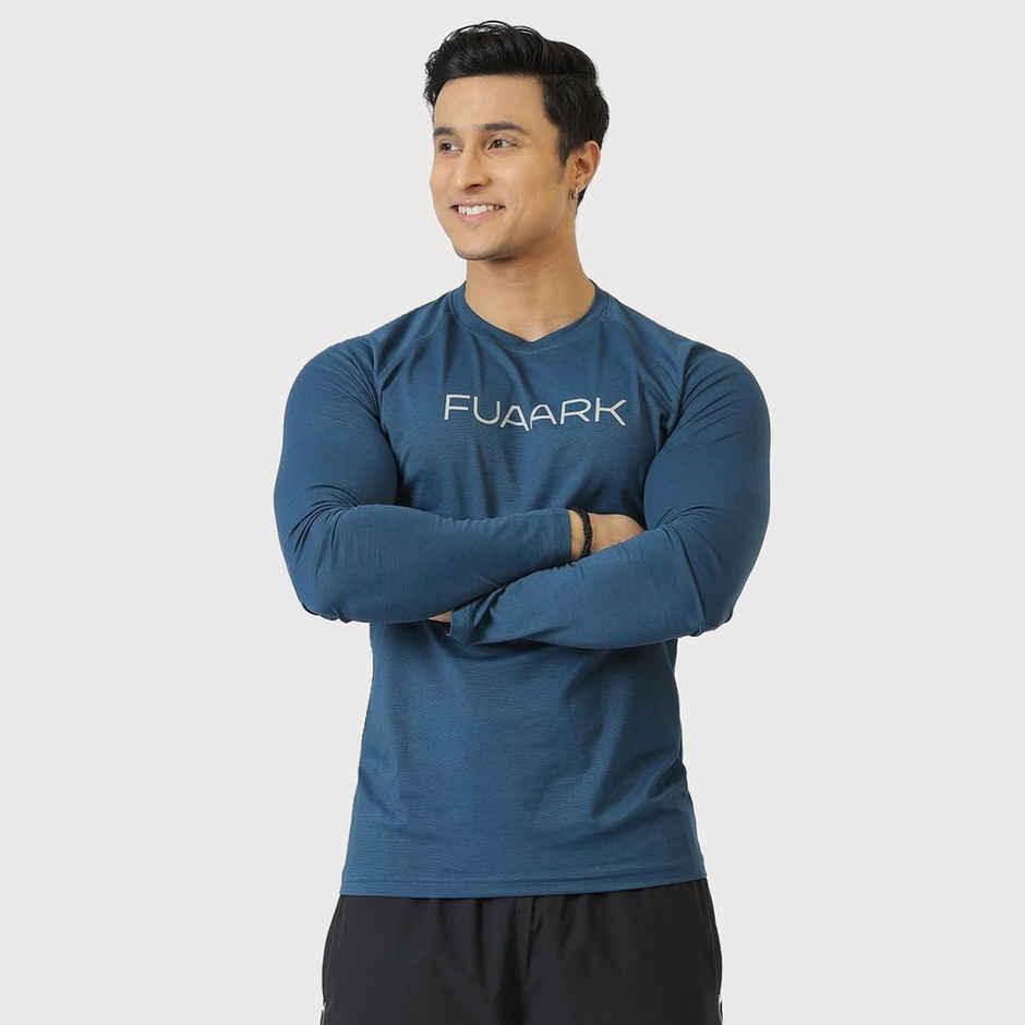 Fuaark Men's Chase Full Sleeve GYM T-shirt | Teal - XL