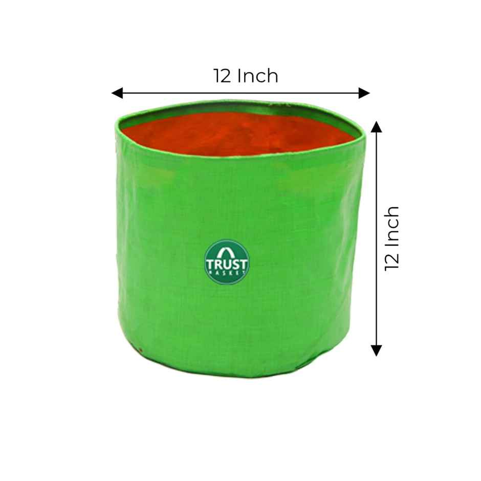 TrustBasket Terrace Grow Bags | UV Treated HDPE Planters for Greens - 12 x 12 Inch