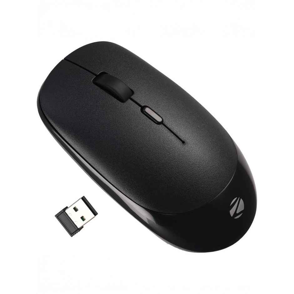 Zebronics Leopard Wireless Mouse, 2.4GHz, 1600 DPI, Silent Click, Mac, Laptop, Computer | Black