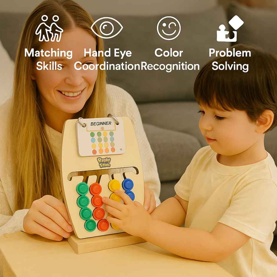 Storio Rapid Slide Montessori Puzzle | Color & Shape Matching Toy