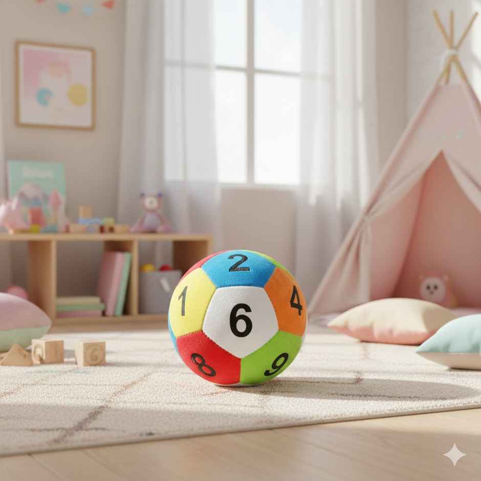 Storio Ball Numeric Plush Soft Toy for Boys/Girls | 25 cm
