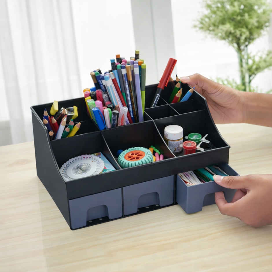 Fablue Multipurpose Desk Organizer - Black