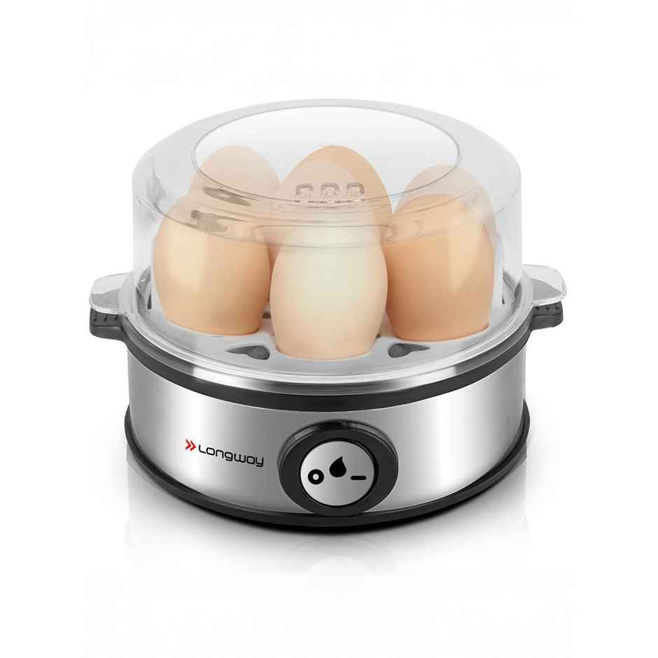 Longway Champ 360 Watt Stainless Steel Egg Boiler/Cooker for Steaming(Silver, 7 Eggs)