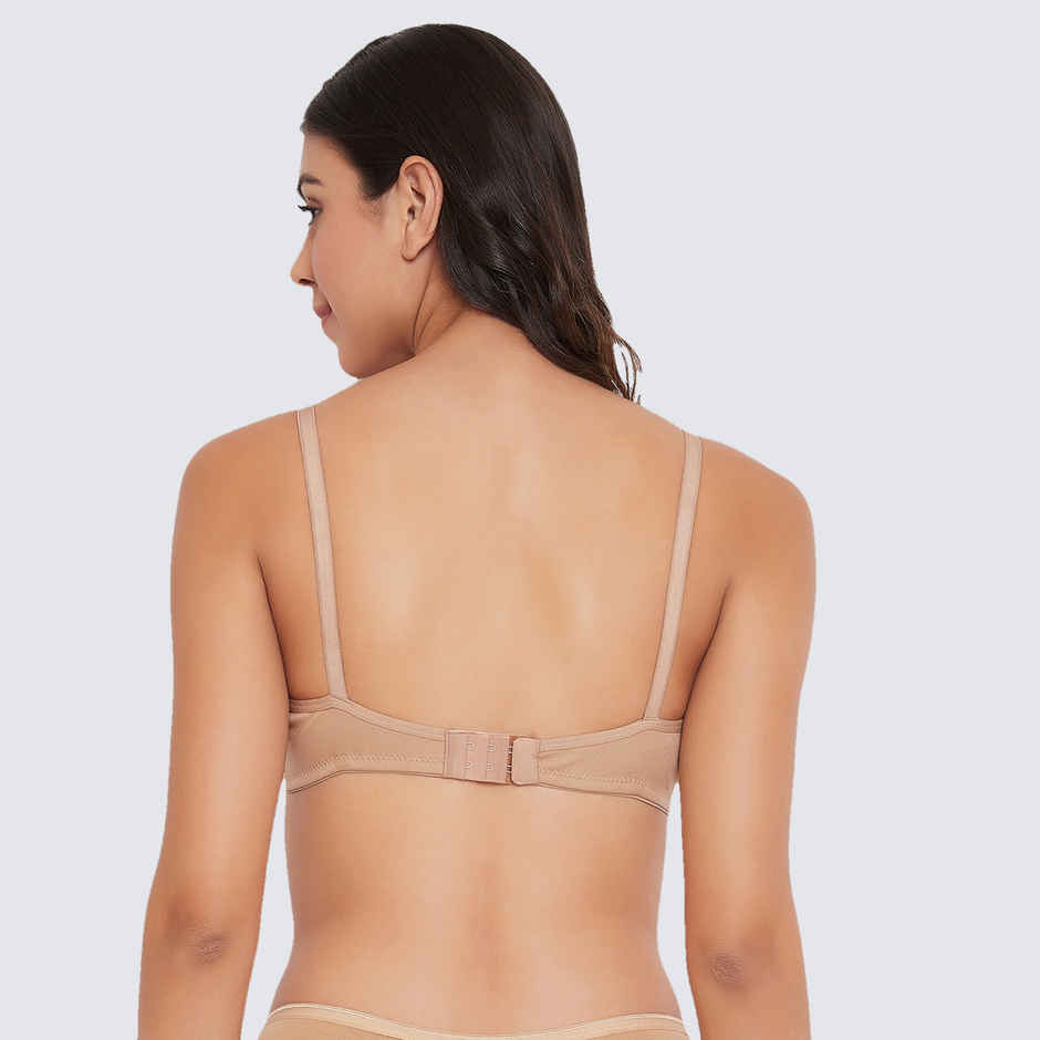 Clovia Women Non-Padded Non-Wired Full Cup T-Shirt Bra - Beige, Light Pink | 36D