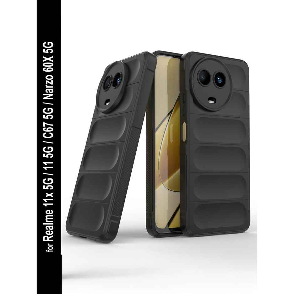 Zapcase Back Cover for Realme 11x 5G | Magic-Black