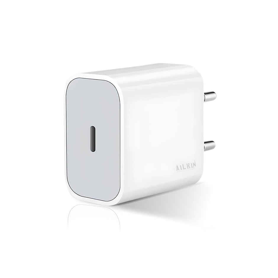 Ailkin USB-C 20W Fast Charging Adaptor |BIS Certified for iPhone 15|16| iPad & AirPods