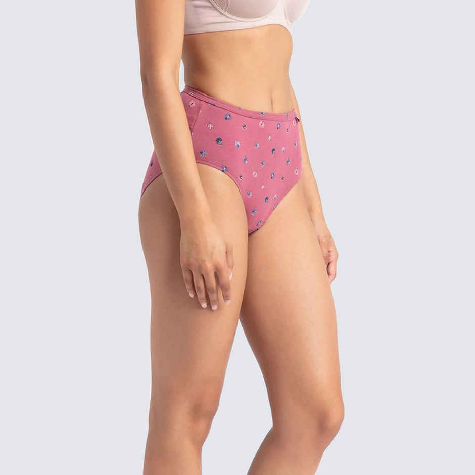 Jockey 1406 Women's Super Combed Cotton Underwear Mid Waist Hipster Panty|PO3 | Multicolor Dark assorted-S
