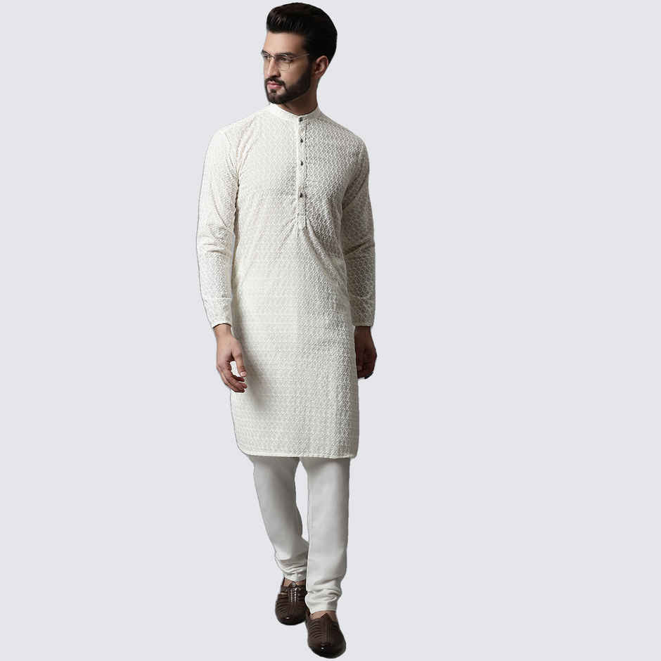 Jompers Men's Kurta | Only Ko 561 | Cream - XL