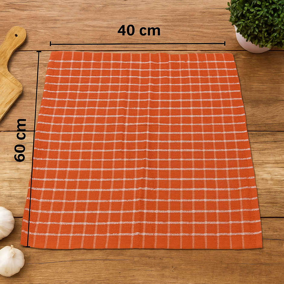 HD Creations Kitchen Towel Set | Orange - 40 x 60 cm Combo  