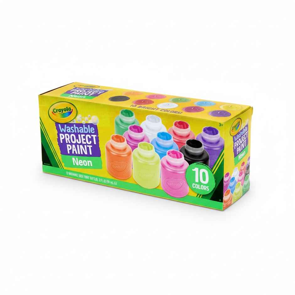 Crayola Washable Kids Project Paint | Neon, Arts & Crafts Supplies for Kids | Ages 3+