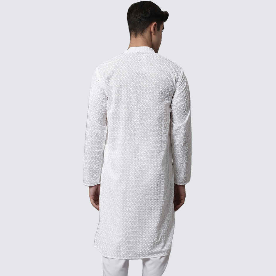 Jompers Men's Kurta | Ko 561 | White - M