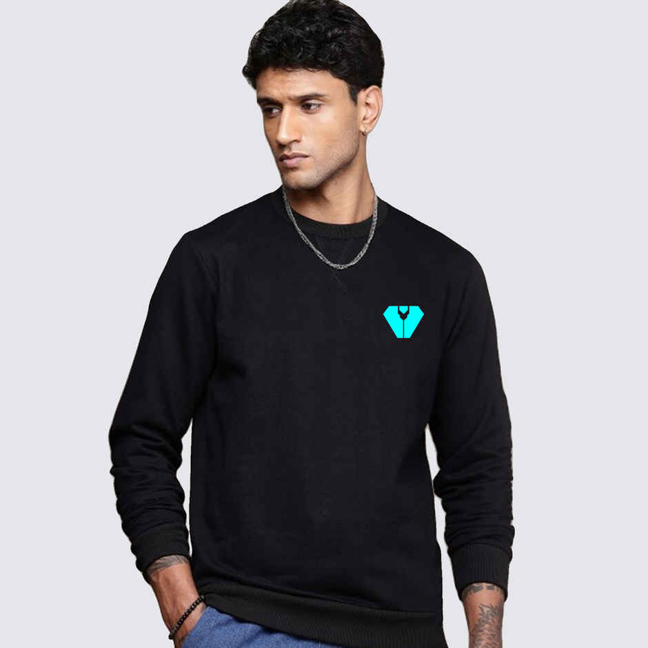 De Tees Men's Sweatshirt | Kaiju | Black - S