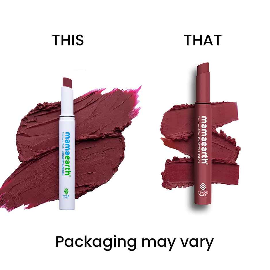 Mamaearth Moisture Matte Longstay Lipstick With Avocado Oil & Vitamin E - Plum Punch