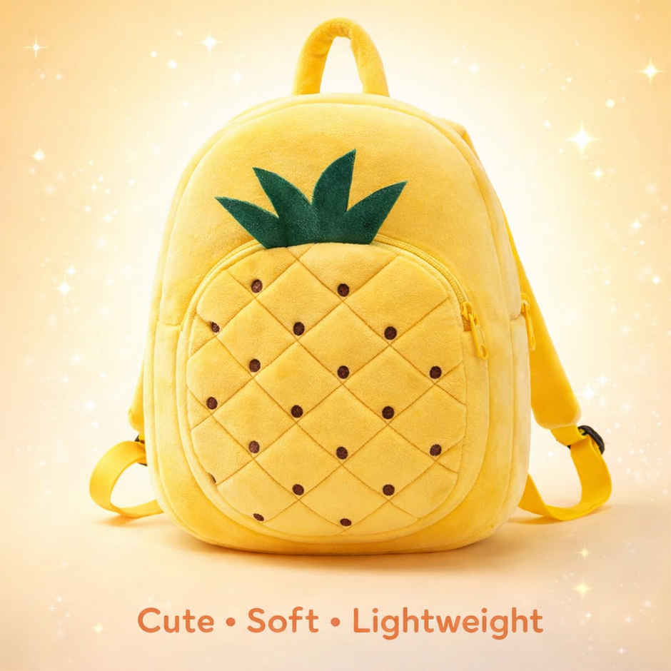 Kidara Pineapple Kids Plush Backpack | Yellow