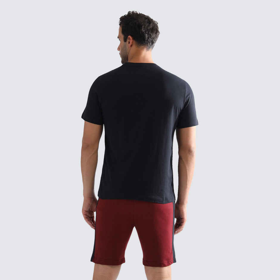 U.S. Polo Assn. Men's Crew Neck Embroidered Logo Lounge T-Shirt | Black - L