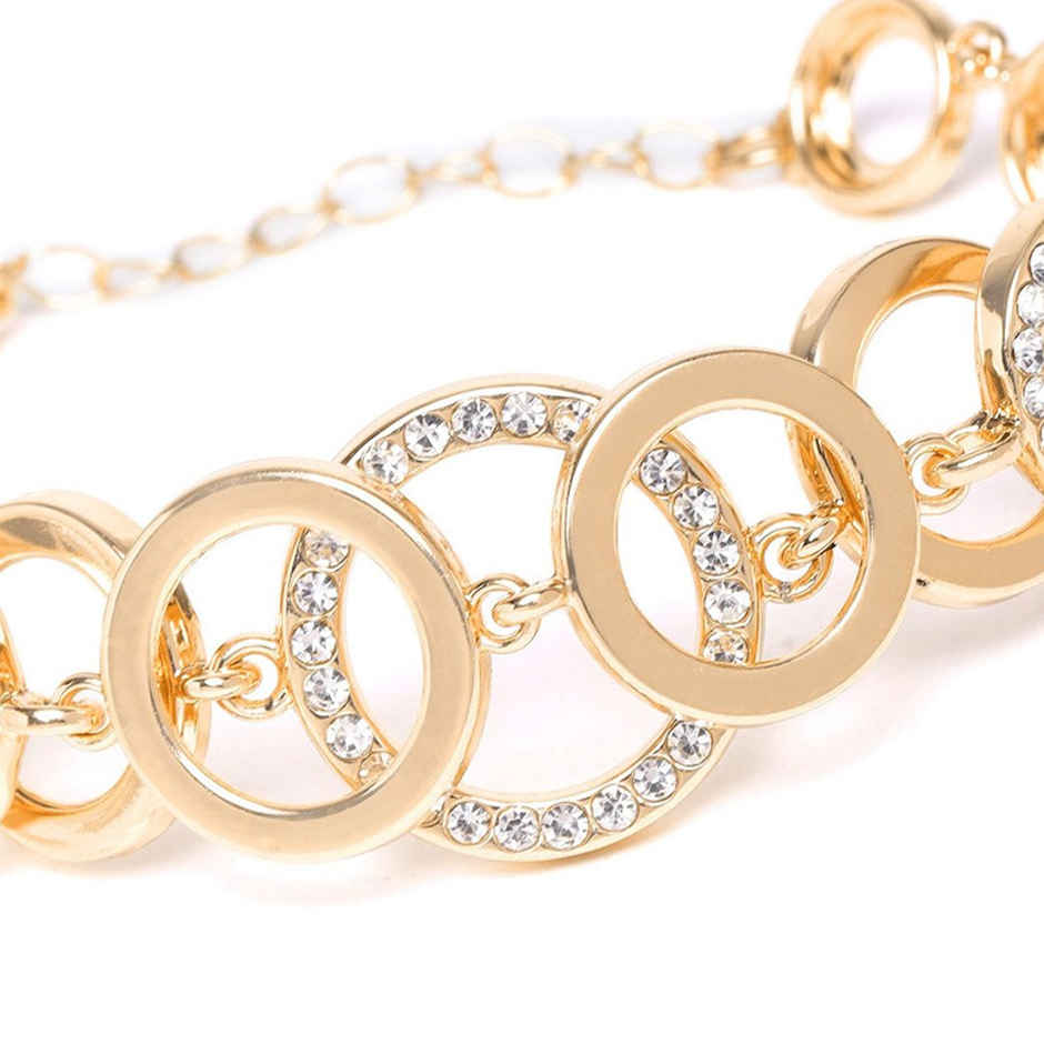 YouBella Stylish Party Wear Jewellery Gold Plated Charm Bracelet for Women