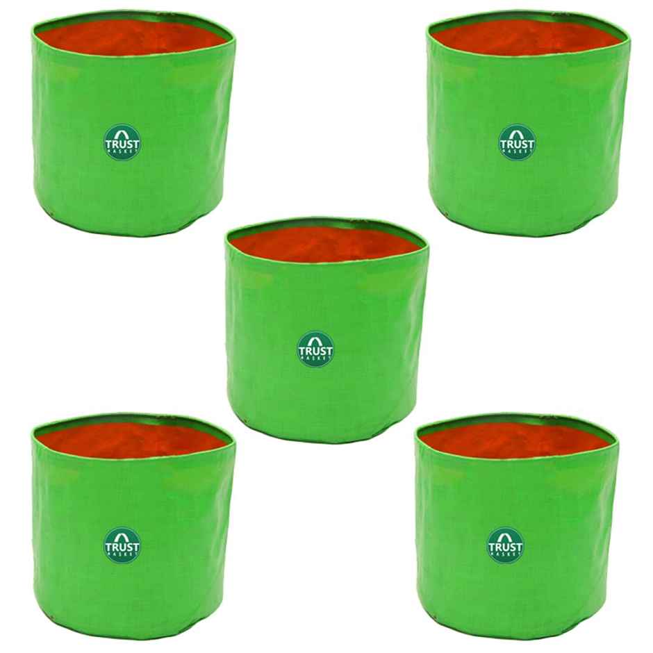 TrustBasket Terrace Grow Bags | UV Treated HDPE Planters for Greens - 12 x 12 Inch