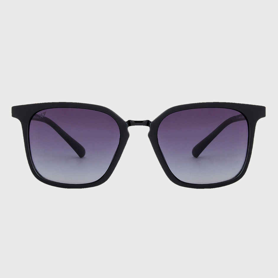 Vincent Chase By Lenskart Unisex Polycarbonate Square Sunglasses | Black - L